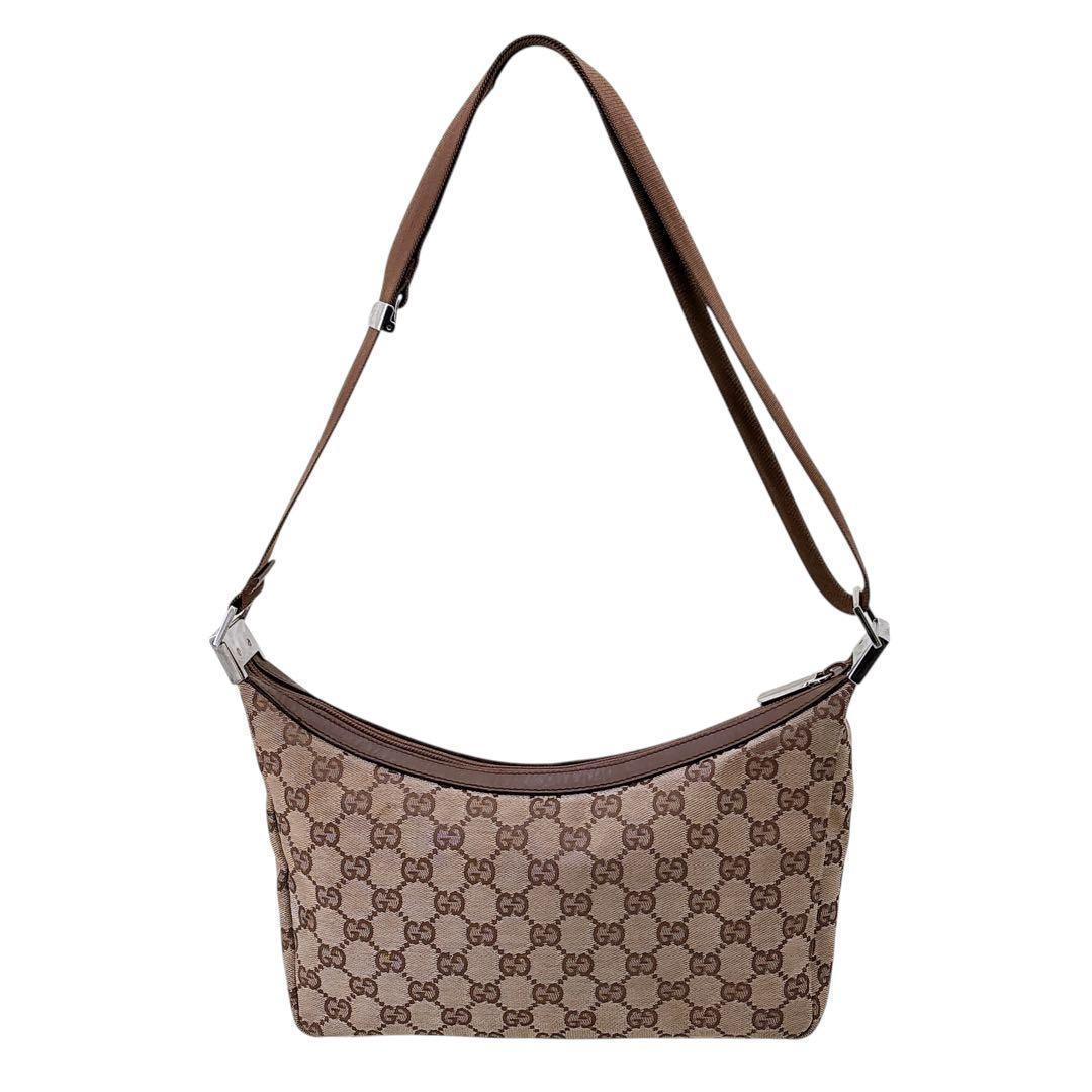 GUCCI/ショルダークロスボディーバッグ/GGキャンバス/レザー/35097 GUCCI/ショルダークロスボディーバッグ/GGキャンバス/レザー/35097