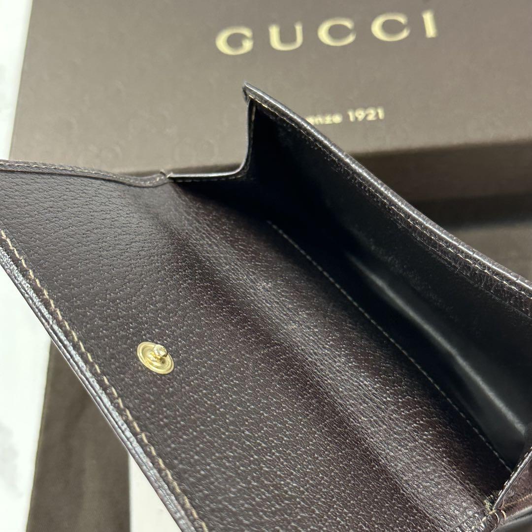 新品同様‼️ グッチ GUCCI 財布 二つ折り 折り財布 GGキャンバス