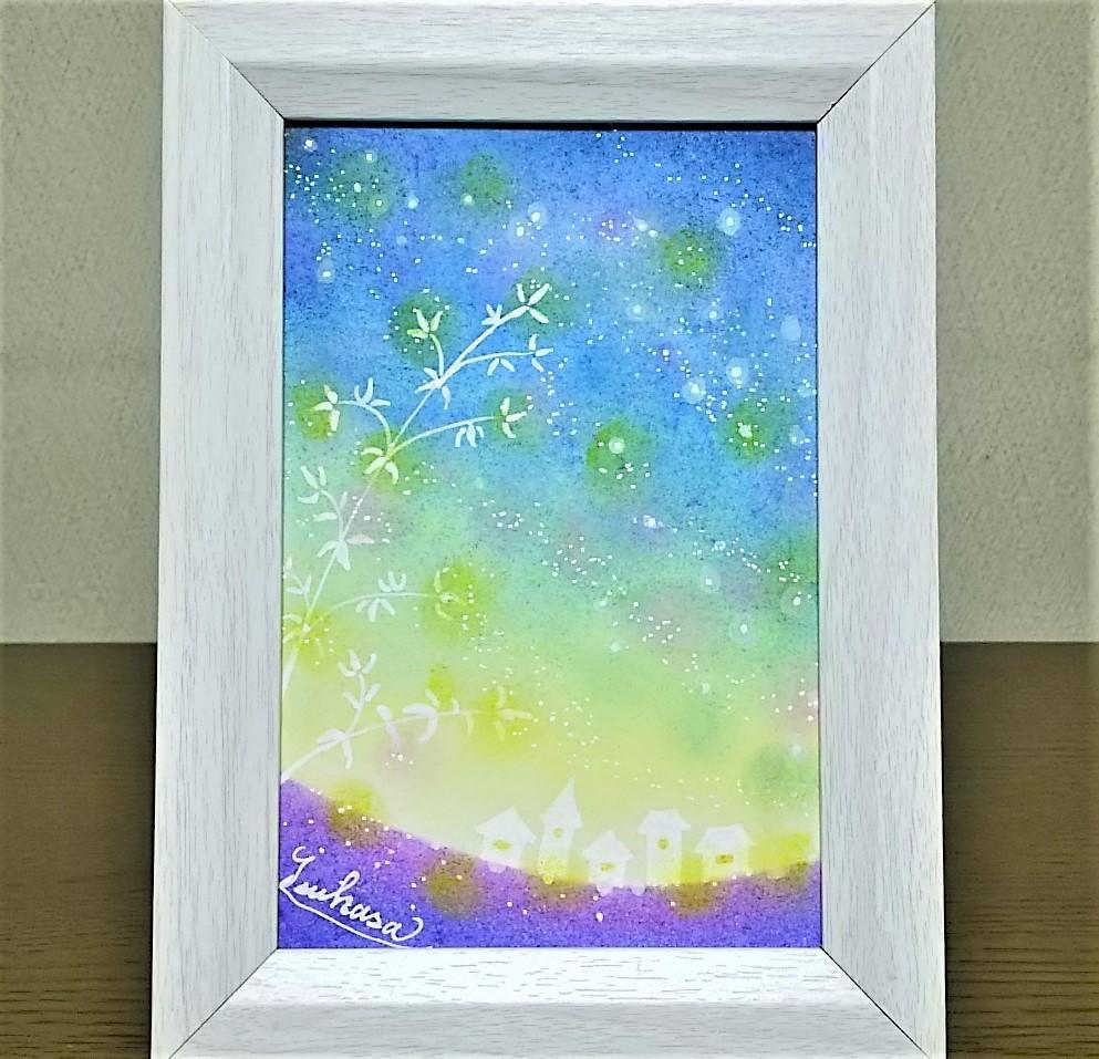 祝福の夜　ハンドメイドパステル画　絵画アート原画 9d2148e272ead173c97e2b911fa88f