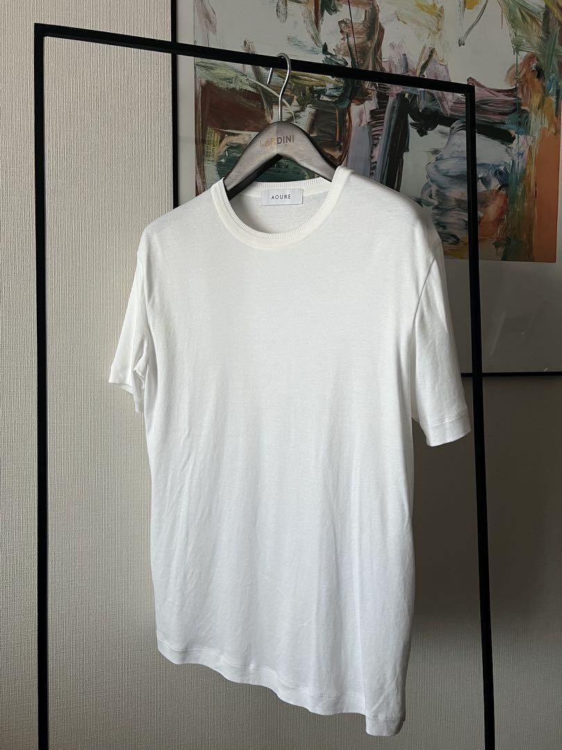 AOURE / アウール　ニットTシャツ/ホワイト/Mサイズ