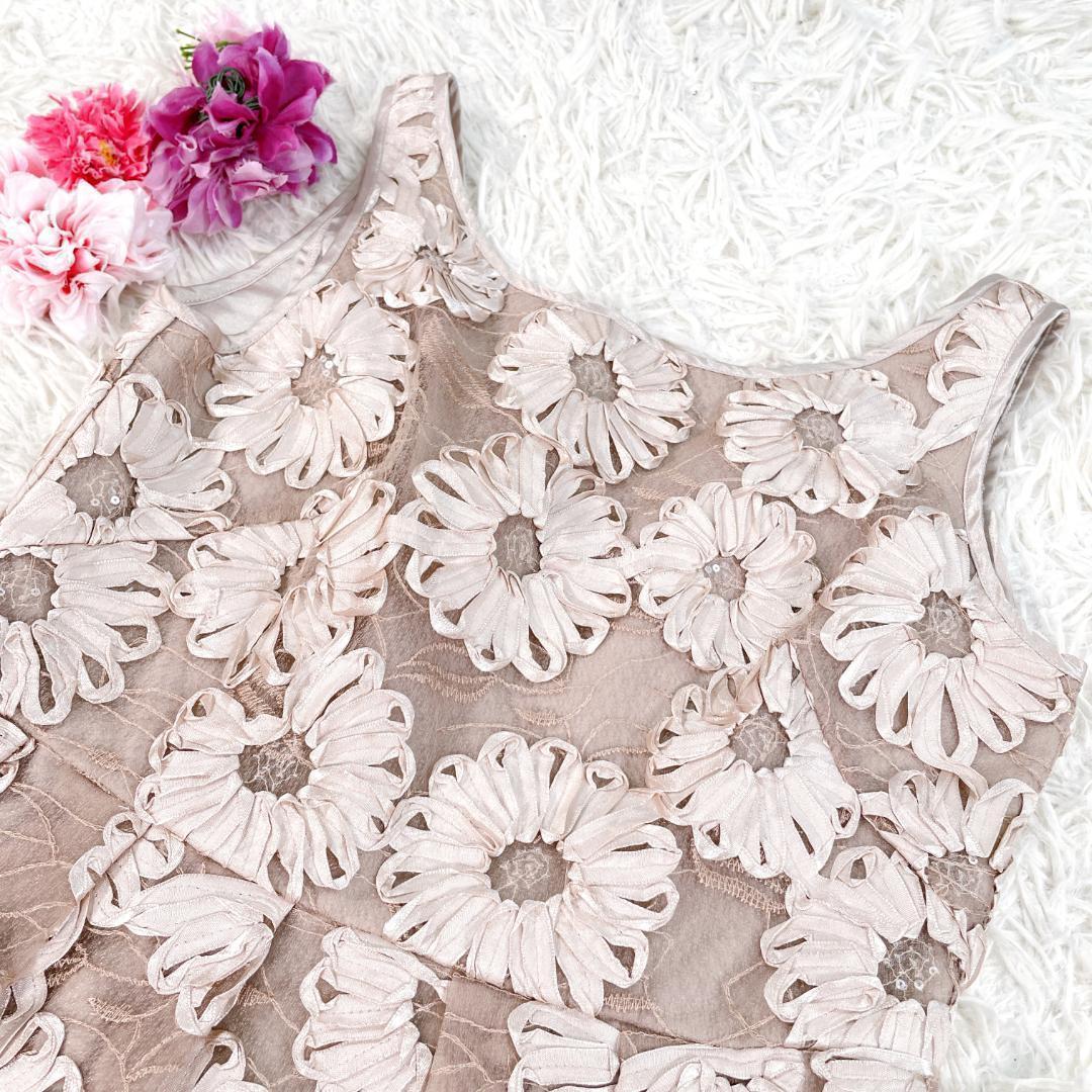 ✨極美品・高級✨ グレースクラス 花柄 総柄 ワンピース ドレス レース 36