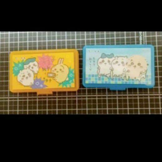 オレンジとブルー♪ちいかわ☆小さいケース2個+シール