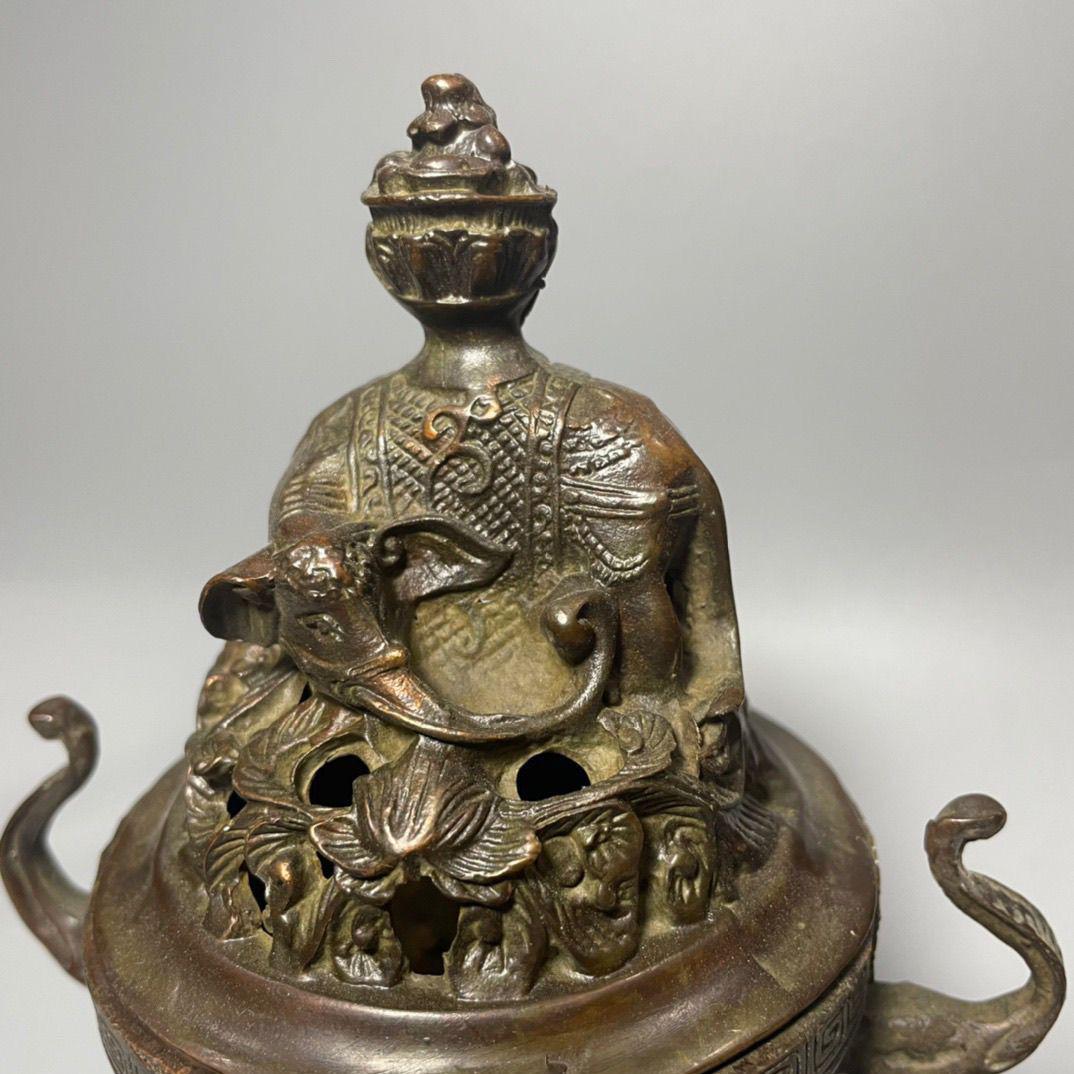 最も優遇 吉祥象薫香炉 仏堂香具 工芸品 置物 美術品 工芸品 工芸品