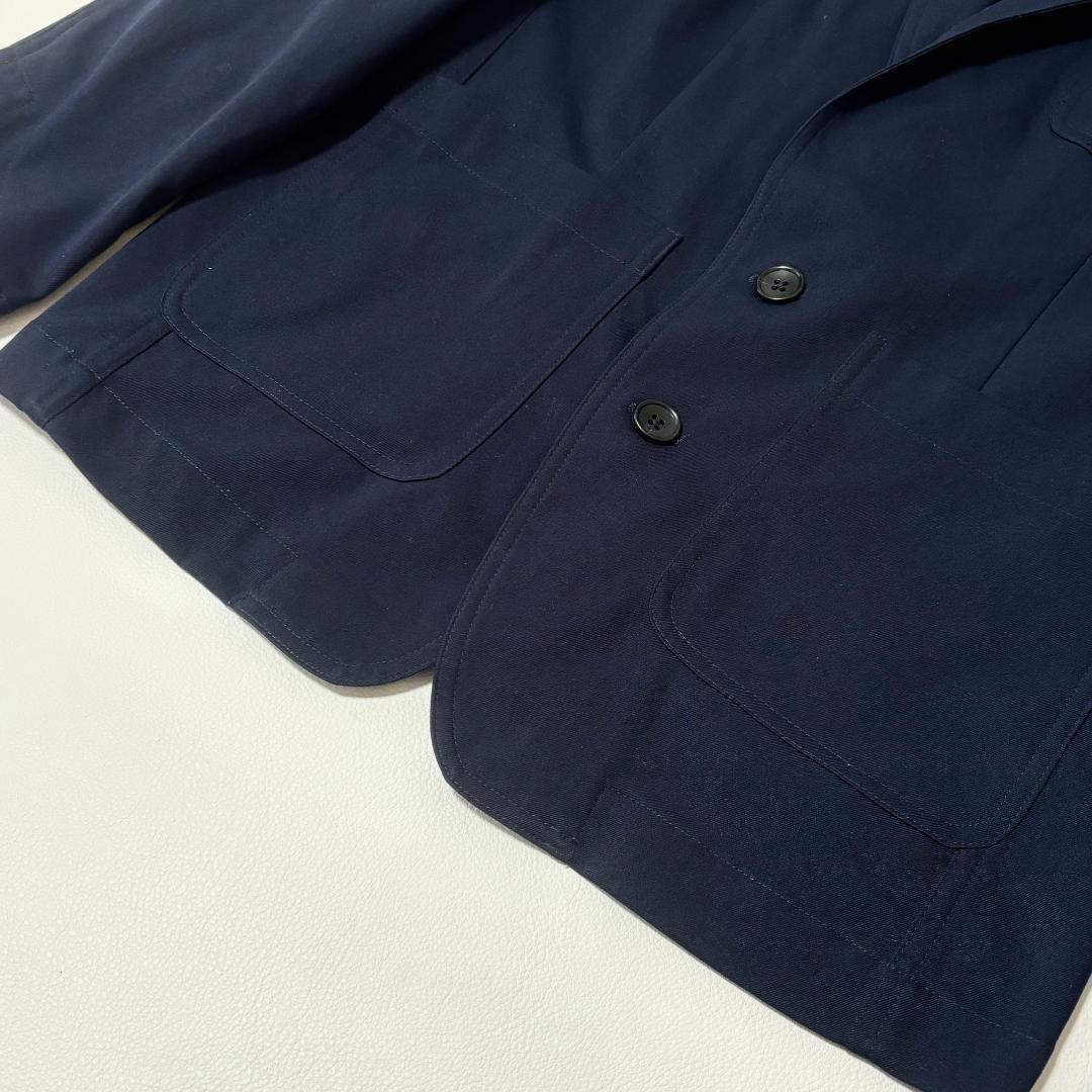 【洗える】SHIPS テーラード ジャケット ストレッチ L ネイビー アンコン