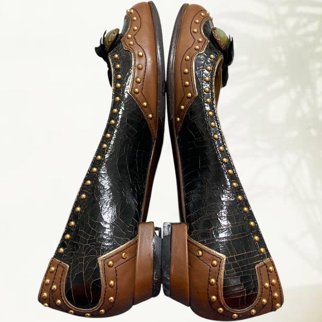 靴 Miu Miu Women's Brown and Black Ballet