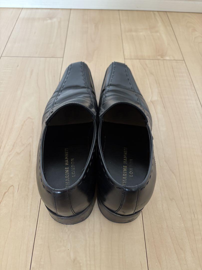 【美品】KATHARINE HAMNETT 革靴 26.0cm 黒