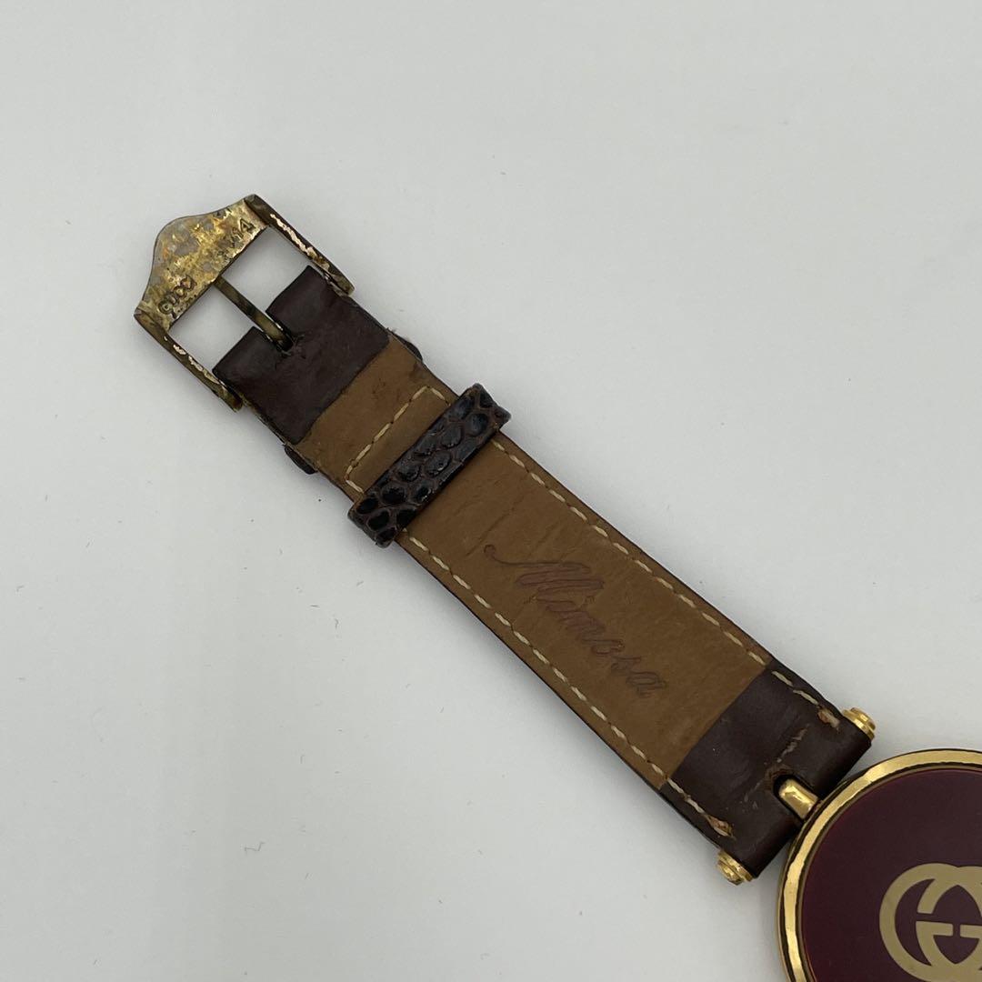 GUCCI アナログ時計 ゴールド ブラウン GUCCI アナログ時計 ブラウン/ゴールド - メルカリ