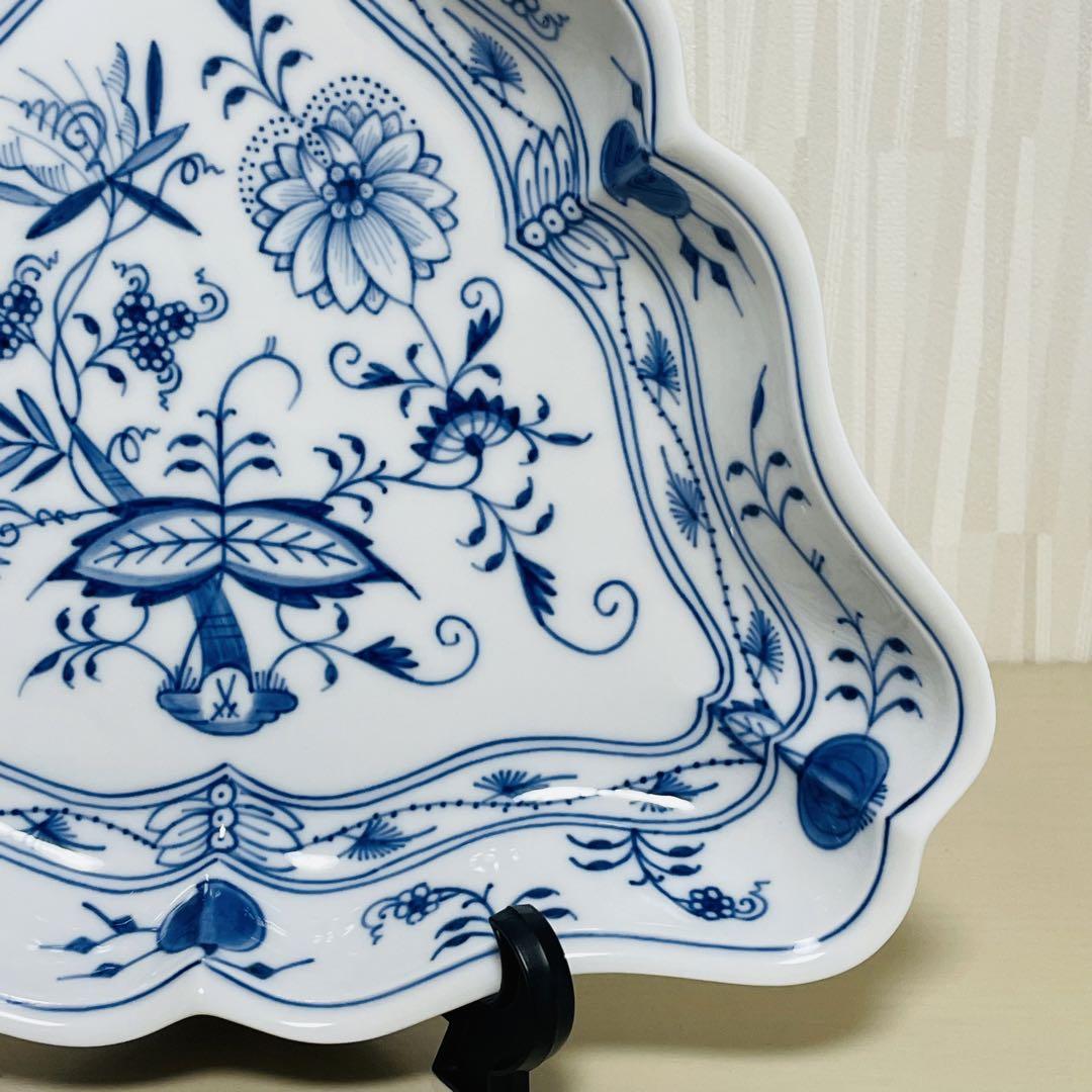 未使用 Meissen マイセン ブルーオニオン トライアングル プレート 三角