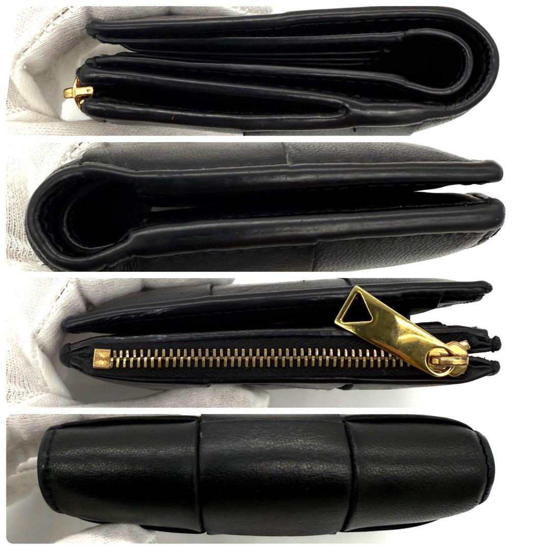 ★美品・RFID搭載★ボッテガヴェネタ カセット ２つ折り財布 黒 付属品完備