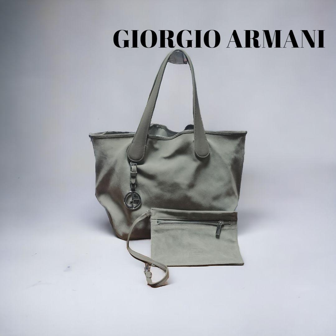 GIORGIO ARMANI ジョルジオアルマーニ トートバッグ ポーチ付