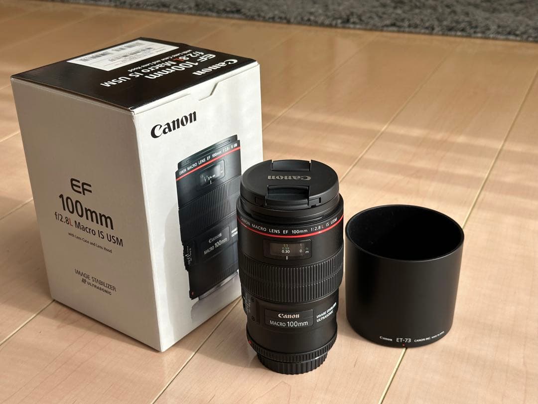 Canon EF100mm F2.8L マクロ IS USM 保護フィルター付きキヤノンEFマウント・Canon