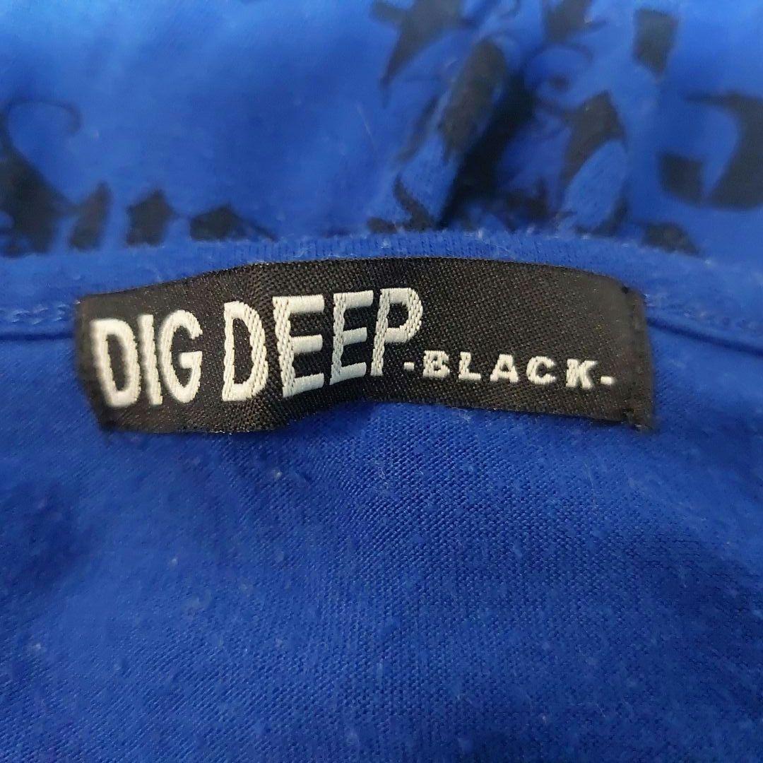韓国ブランド通販サイト Dig y2k Deep レア 青 平成ギャル ロンT 羽根 スタッズ 十字架 トップス