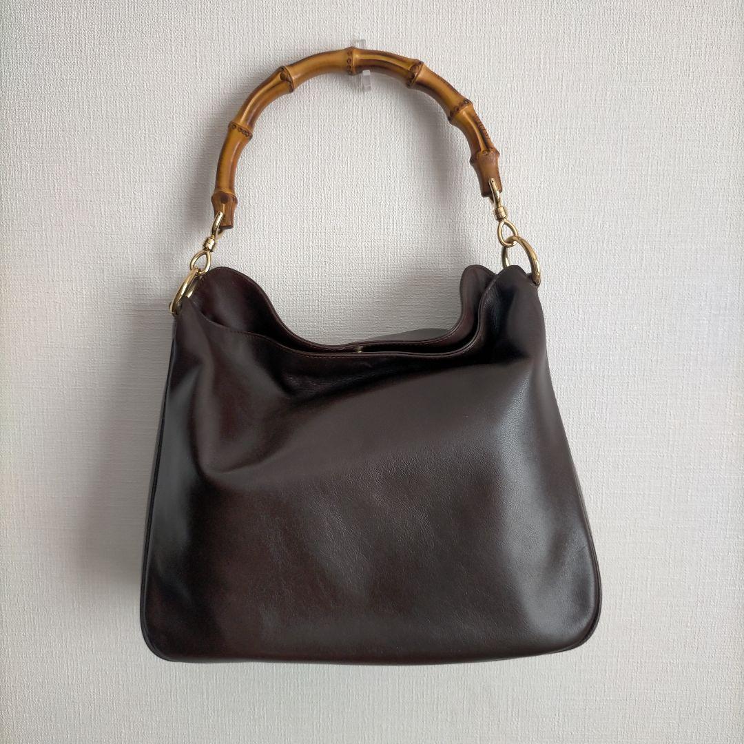 【訳あり】グッチ GUCCI バンブー ハンドバッグ ショルダーバッグ レザー