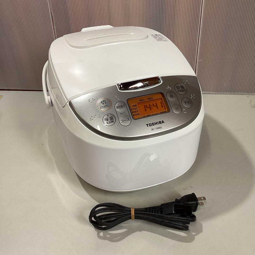 TOSHIBA 炊飯器　RC-10MSL 5.5合炊き　24年製 東芝 TOSHIBA 炊飯器 5.5合 マイコン ホワイト RC-10MSL-W の