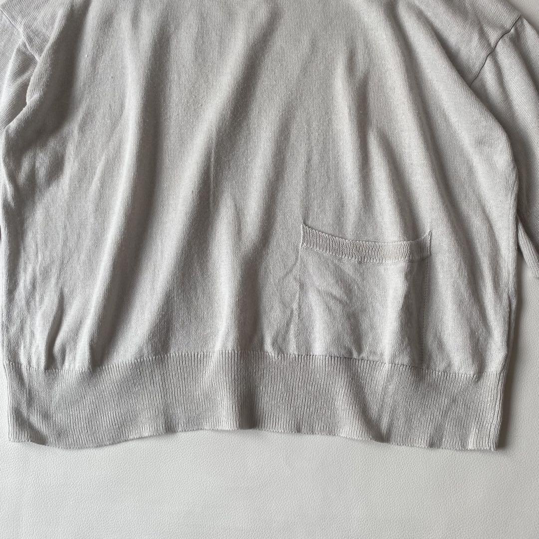 【美品】マーガレットハウエル　ニットポロシャツ　COTTONHEMP　近年モデル 美品】マーガレットハウエル ニットポロシャツ COTTONHEMP 近年