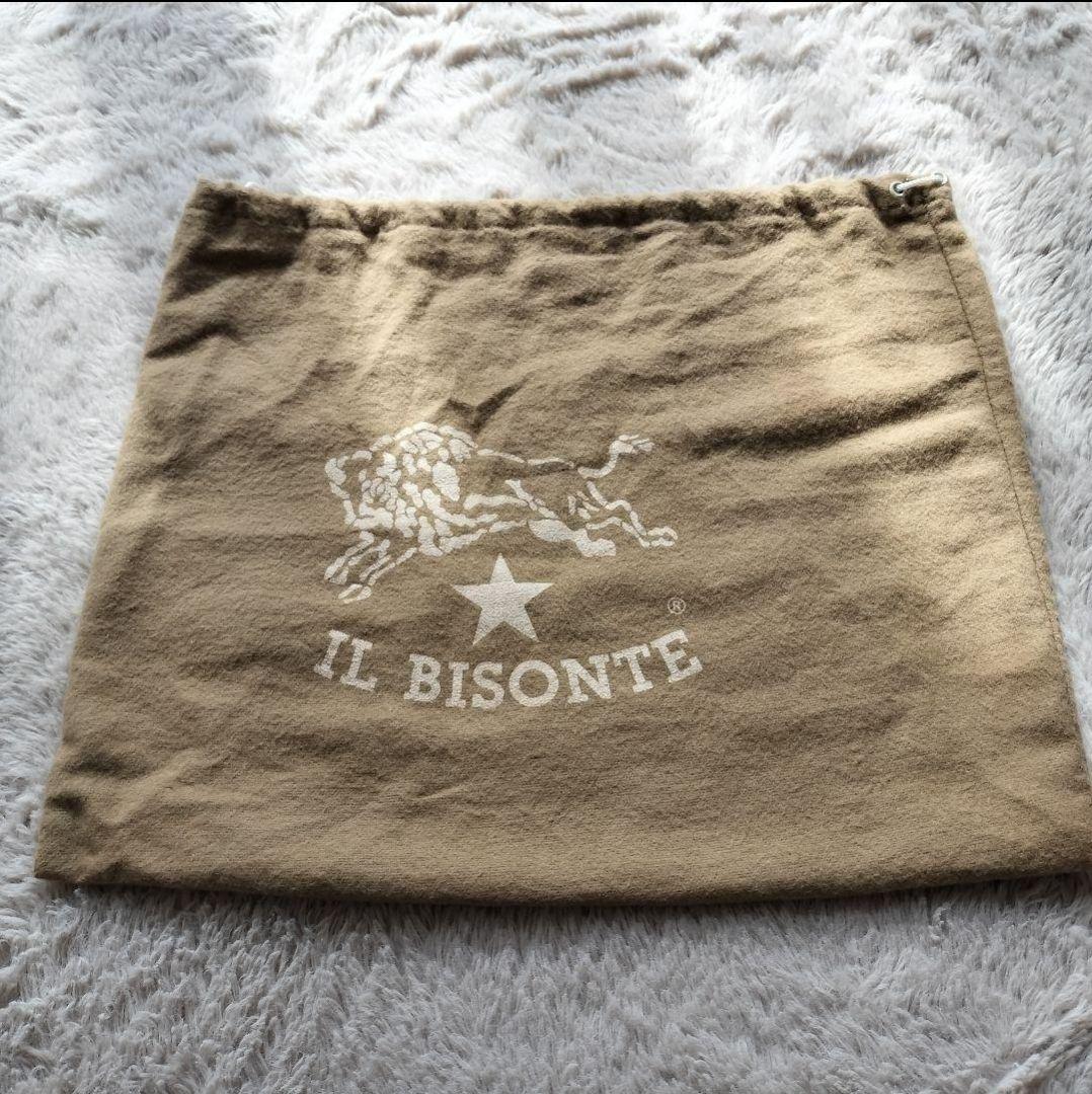 【IL BISONTE】黒レザーショルダーバッグ 保存袋付き 【IL BISONTE】黒レザーショルダーバッグ 保存袋付き