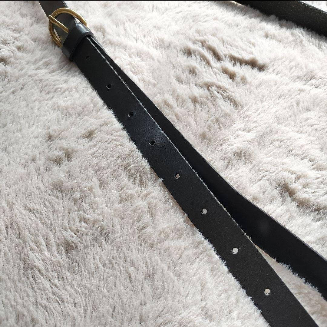 【IL BISONTE】黒レザーショルダーバッグ 保存袋付き 【IL BISONTE】黒レザーショルダーバッグ 保存袋付き