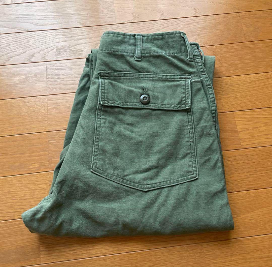 70s 74年製 アメリカ軍 米軍 ベイカーパンツOG107 32×31 本物