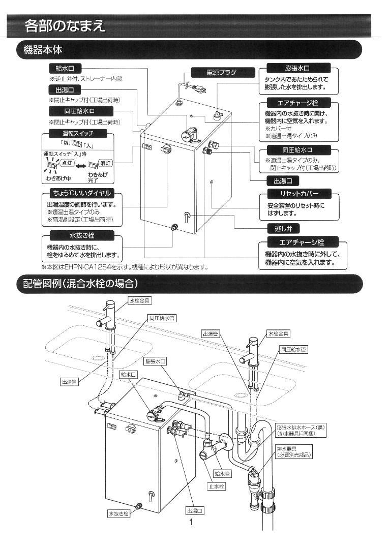 小型電気温水器