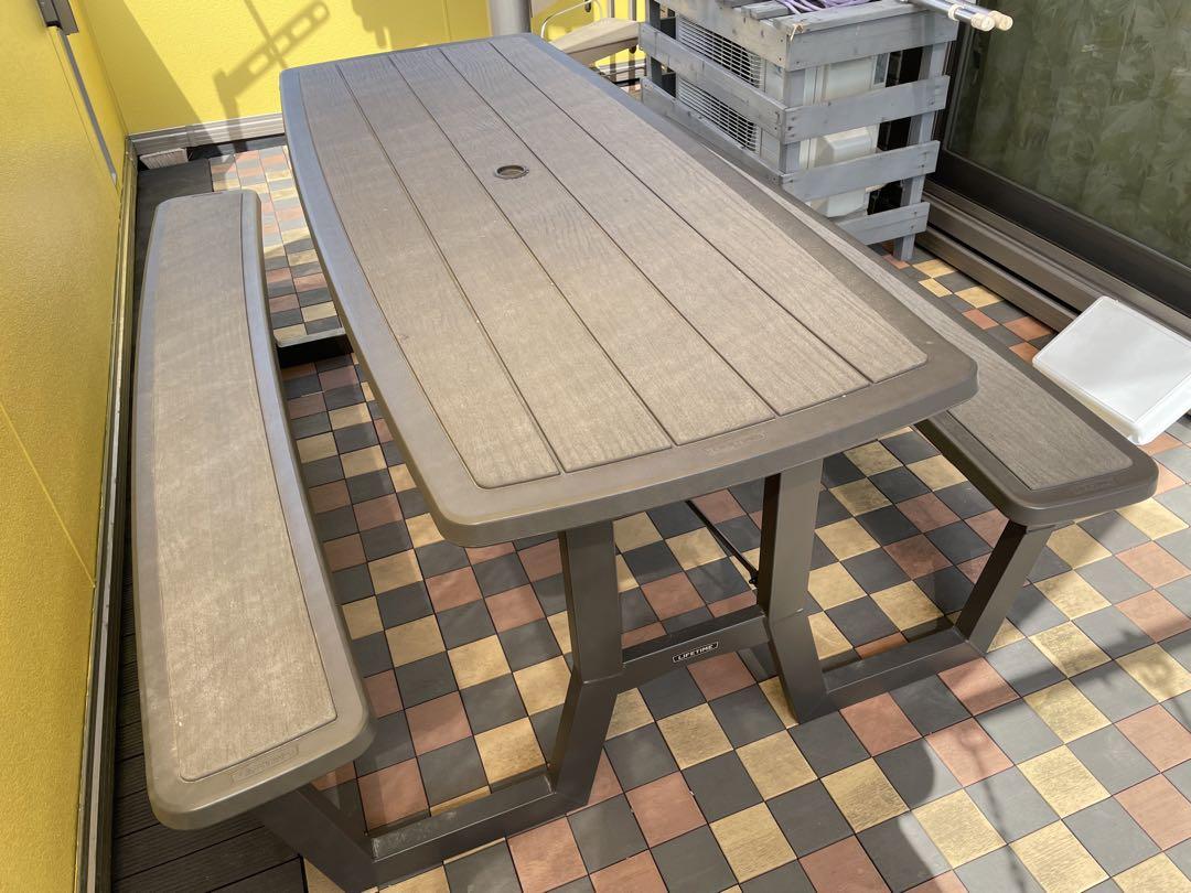 【引取限定】Costco購入　屋外ピクニックテーブル