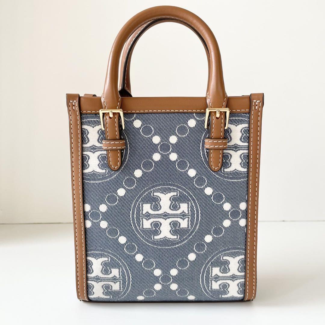 新品】TORY BURCH Tモノグラム デニム ミニ トートバッグ 2way