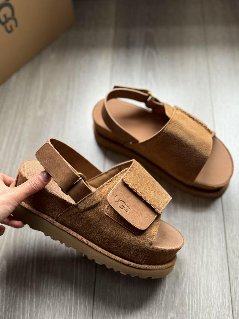 希少 UGG スエード スポーツサンダル ブラウン@o012