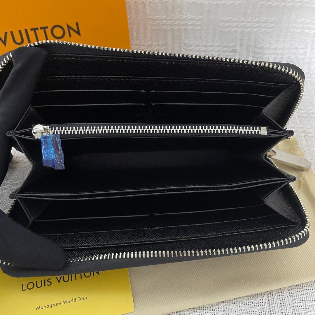 LOUIS VUITTON ブラック レザー 長財布 - メルカリ