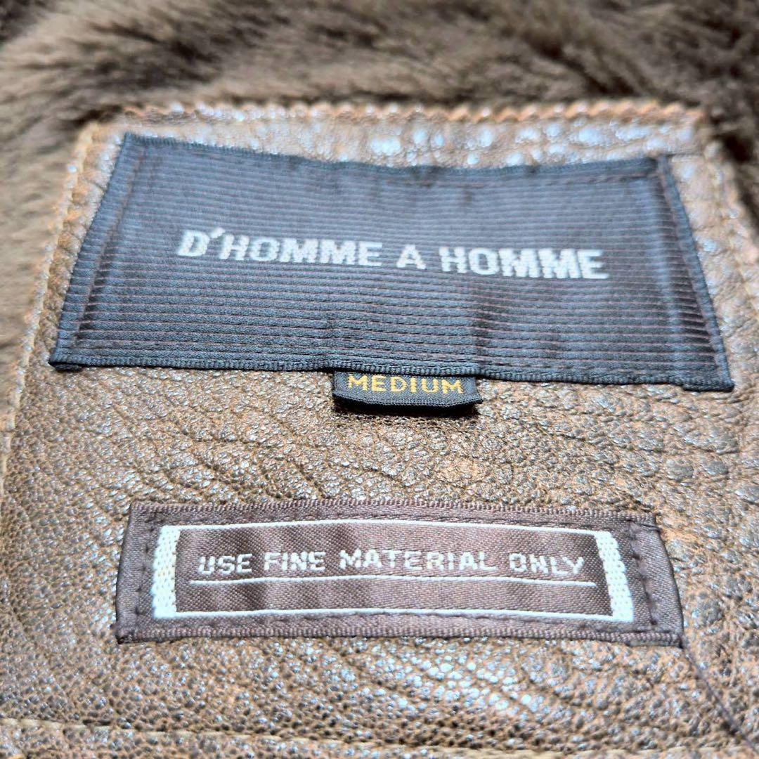 D'HOMME A HOMME ドムアオム G-1 レザー ヴィンテージ 羊革 D'HOMME A HOMME ドムアオム G-1 レザー ヴィンテージ 羊革