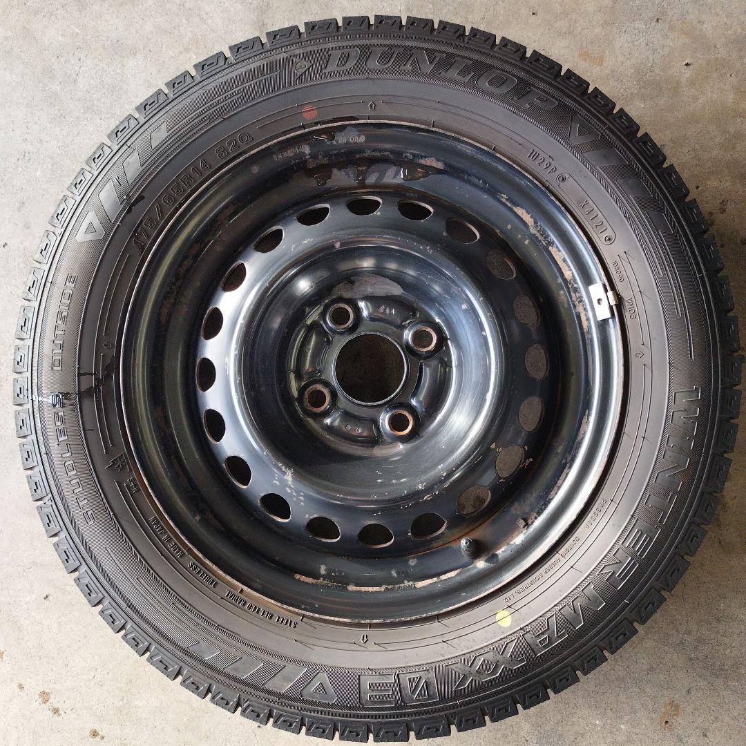 ④WINTERMAXX 03 175/65R14 ホンダフィット純正鉄ホイール