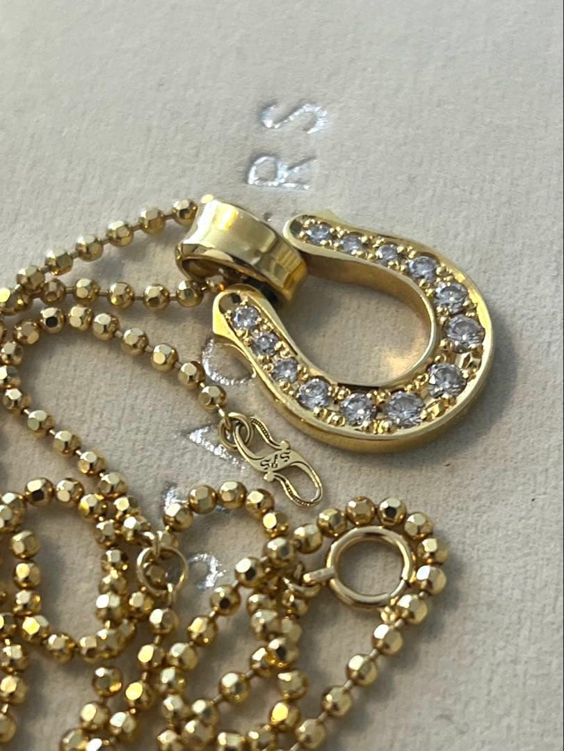 希少廃盤SYMPATHY OF SOULホースシューネックレスK18YGダイヤ