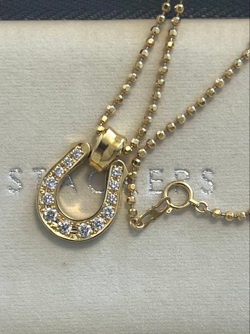 希少廃盤SYMPATHY OF SOULホースシューネックレスK18YGダイヤ