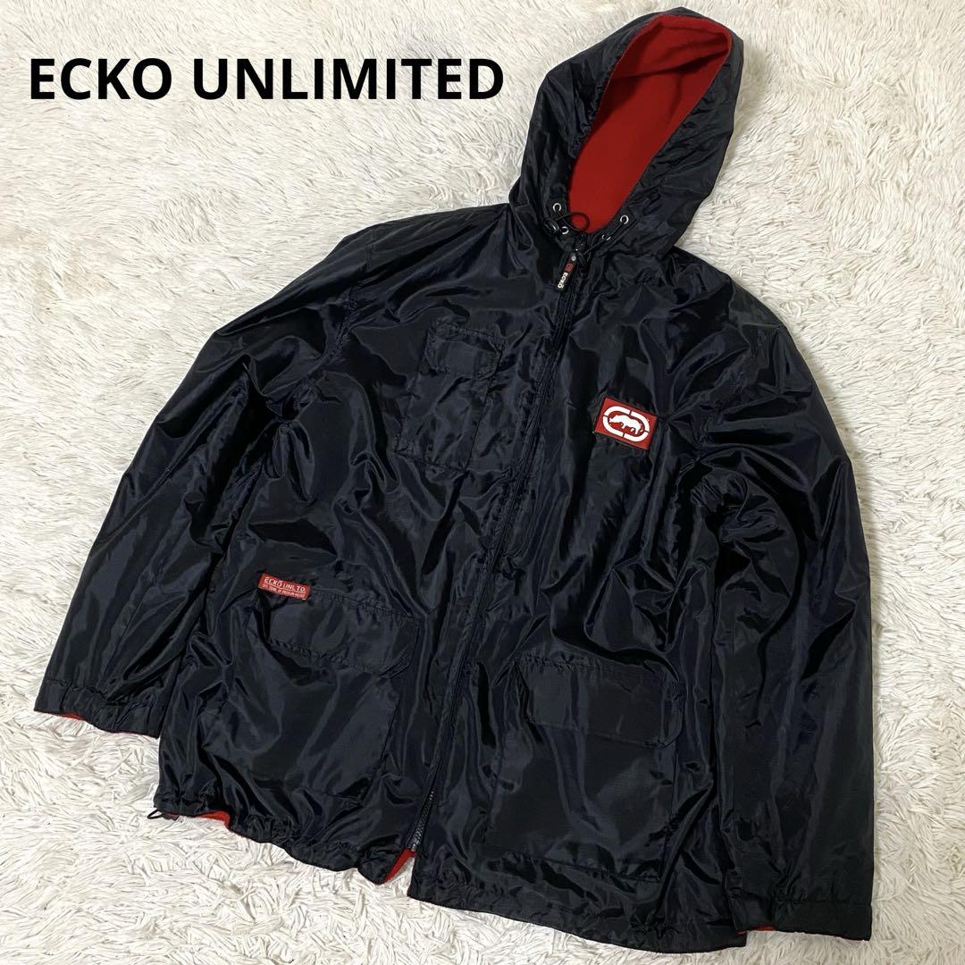 【美品】 エコーアンリミテッド リバーシブル ジャケット フリース フード 希少