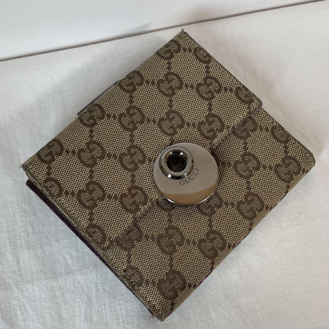 GUCCI GGキャンバス 二つ折り財布