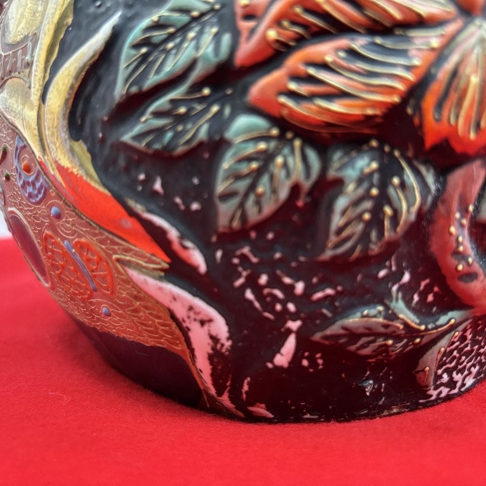 九谷焼 八幡窯 太吉 玉乗り獅子 置物 縁起物 大サイズ 高さ約35cm 九谷焼 八幡窯 太吉 玉乗り獅子 置物 縁起物 大サイズ 高さ約35cm