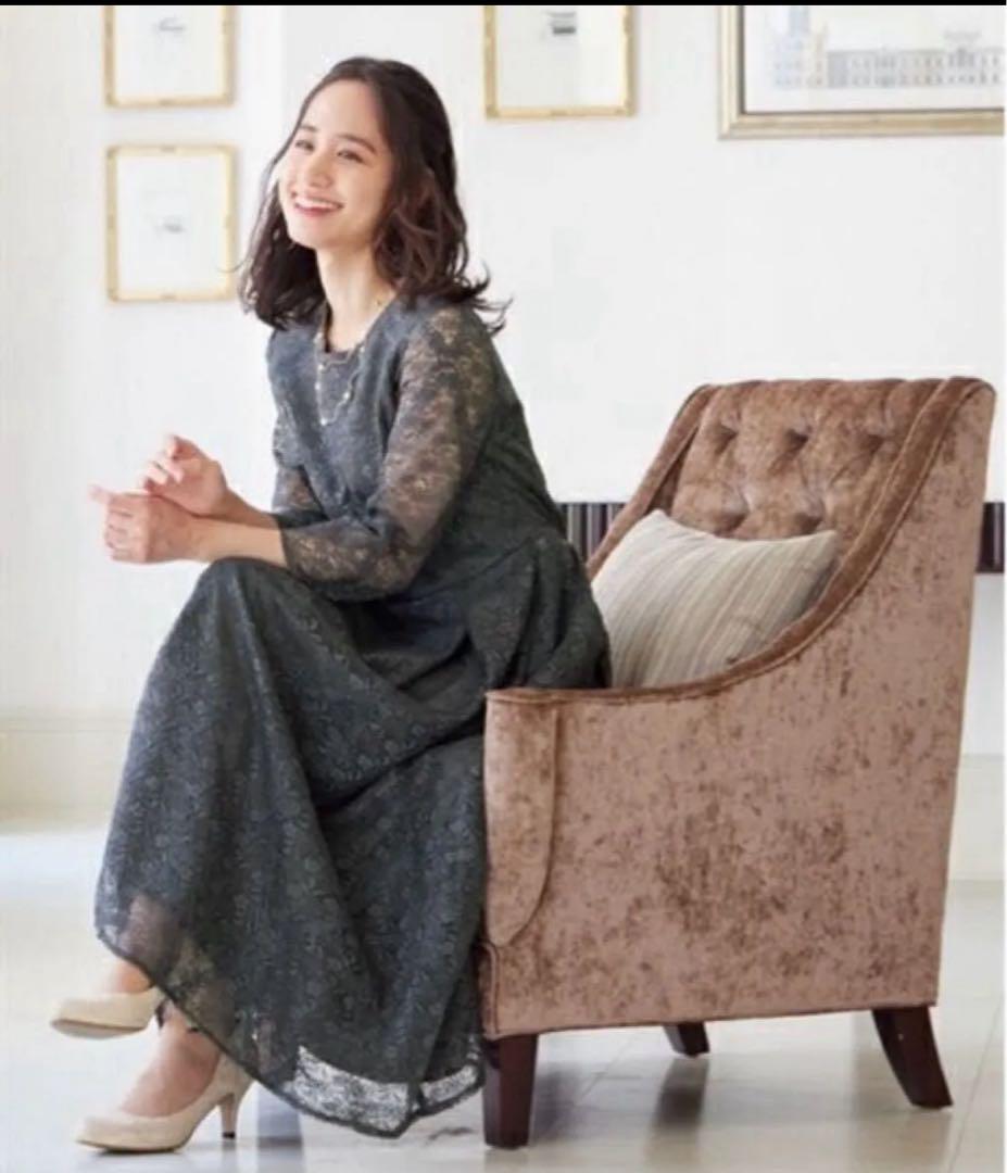 パーティドレス ワンピース 結婚式 ダイヤ柄総 レース お呼ばれ