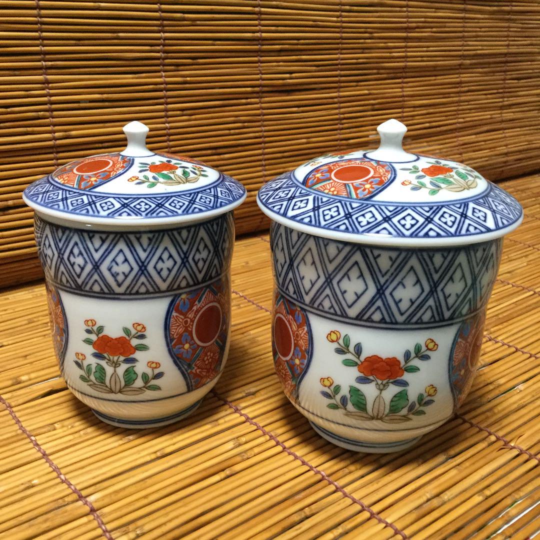 九谷焼夫婦湯呑(未使用品)