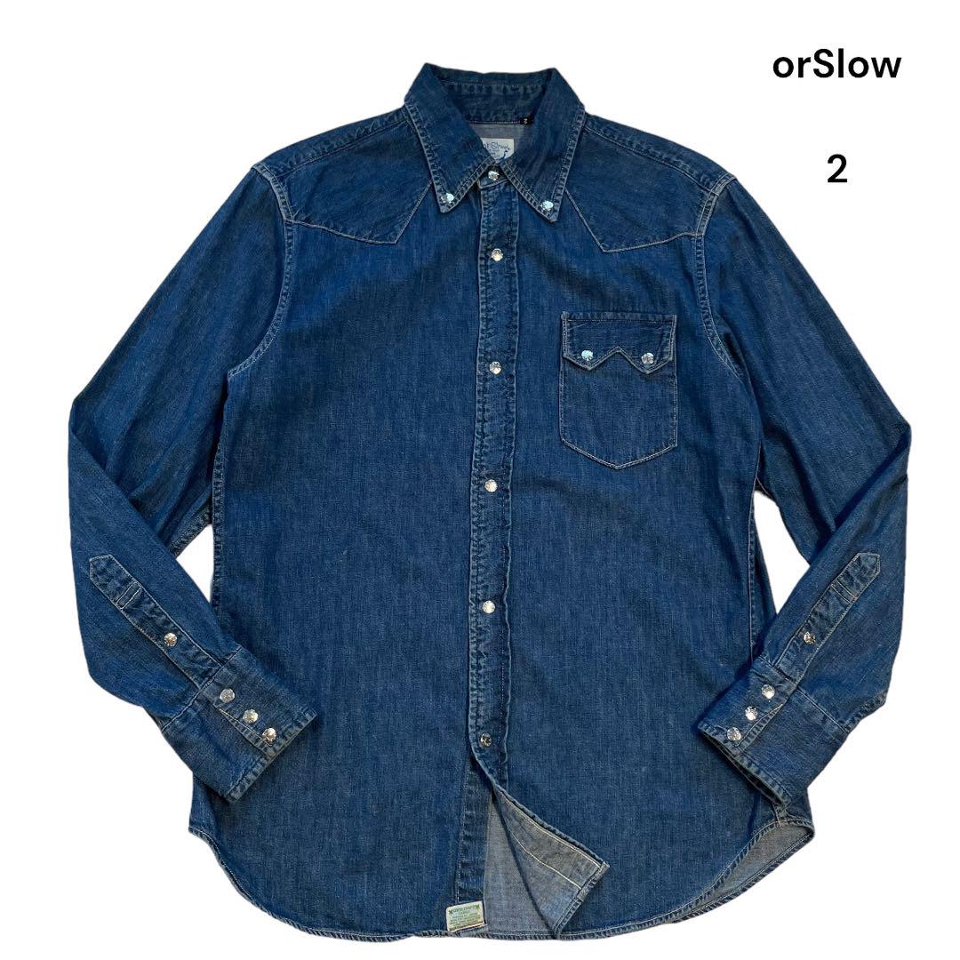orSlow オアスロウ デニムウエスタンシャツ 2 長袖 インディゴ
