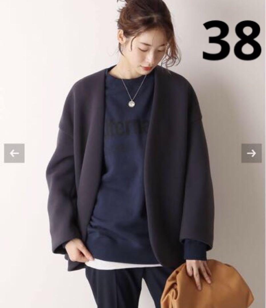 Plage プラージュ スポンジ ショートコート ネイビー 38 Plage プラージュ スポンジ ショートコート ネイビー 38
