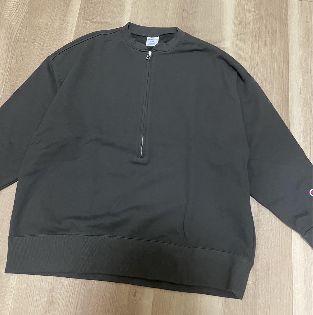 M470 別注　champion × SENSE OF PLACE ハーフジップ