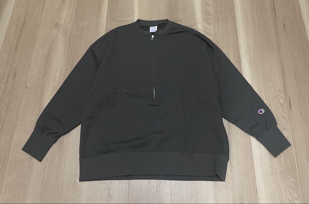 M470 別注　champion × SENSE OF PLACE ハーフジップ