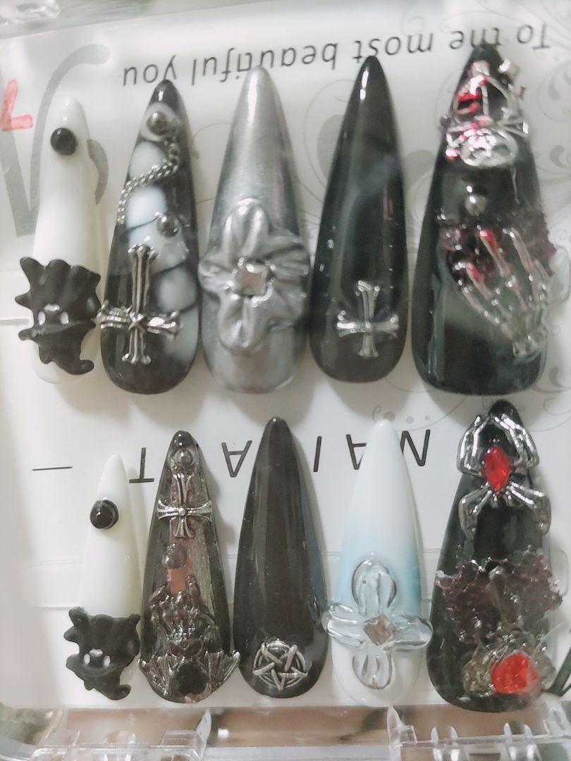 【新品未使用】ネイルチップ(ロングタイプ)【韓国風】