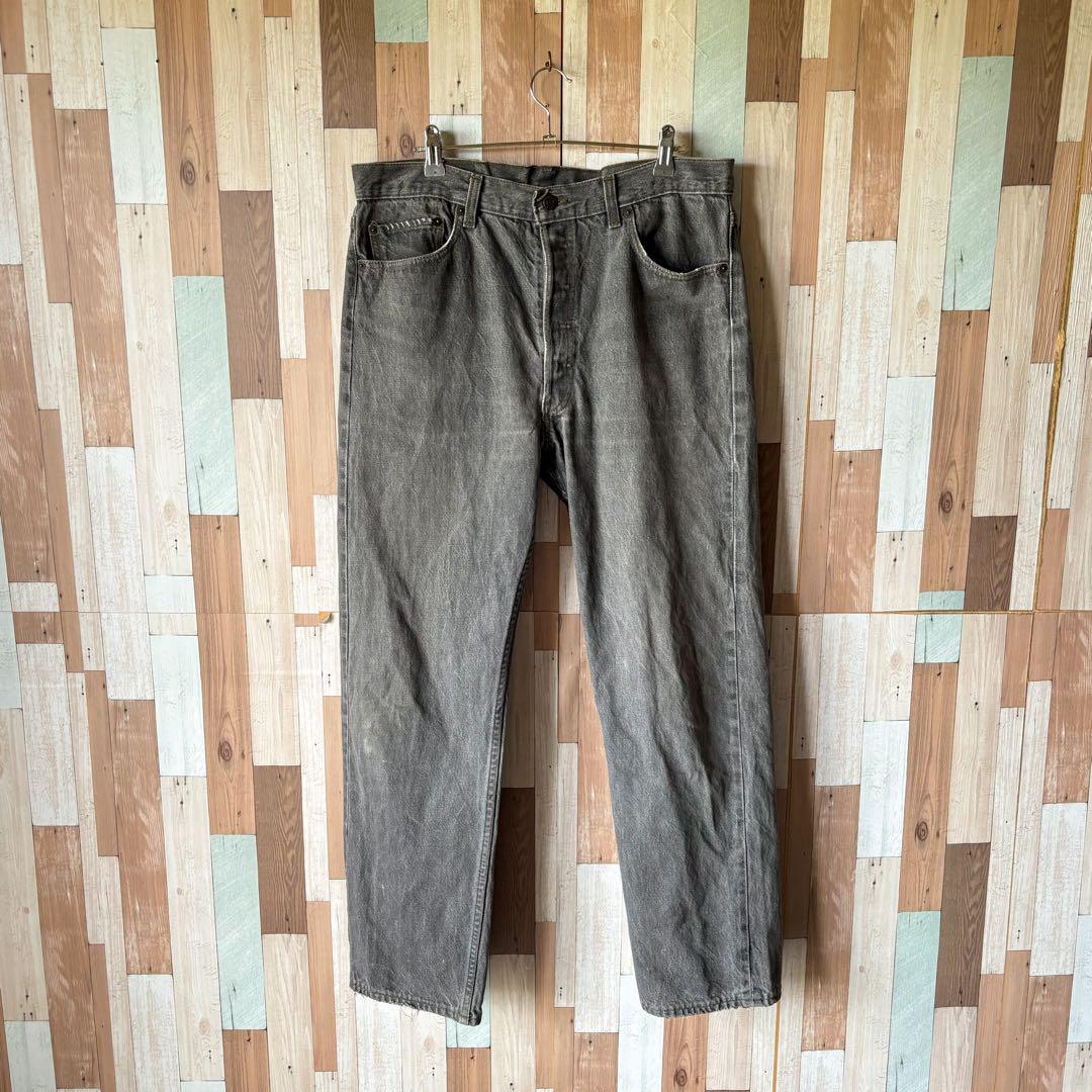 90s Levis 501 先染め ブラックデニムパンツ USA製 W36L30 90s Levis 501 先染め ブラックデニムパンツ USA製 W36L30