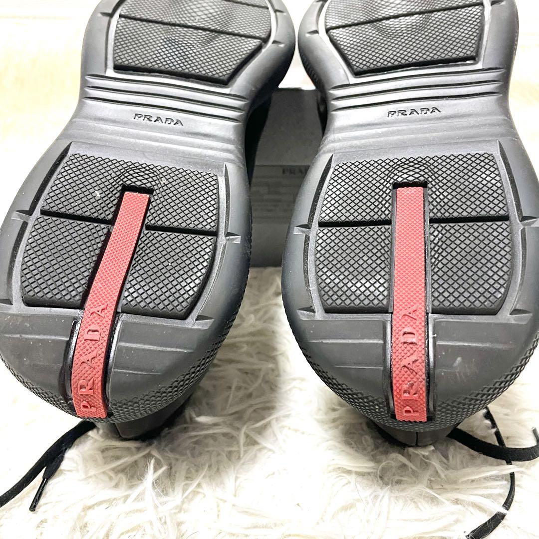 未使用級Prada sports archive leather shoes 黒