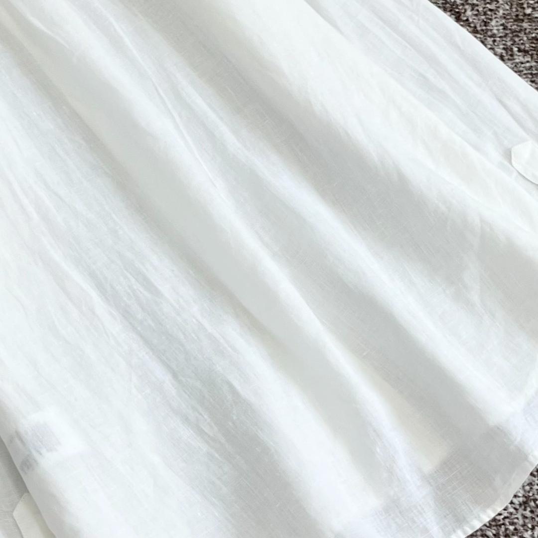 極美品✨ラルフローレン シャツ 麻 リネン BD 刺繍 大きいサイズ 2XL 白