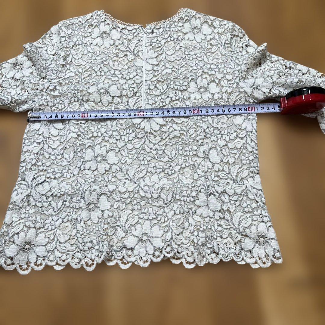 美品　ホワイト 総レース セットアップ