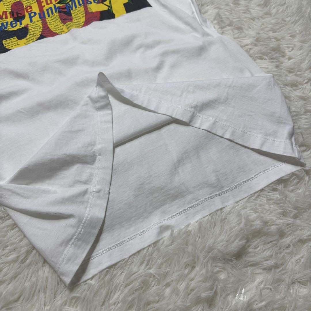 美品 DSQUARED2 ロゴTシャツ M 花柄 プリント ホワイト イタリア製