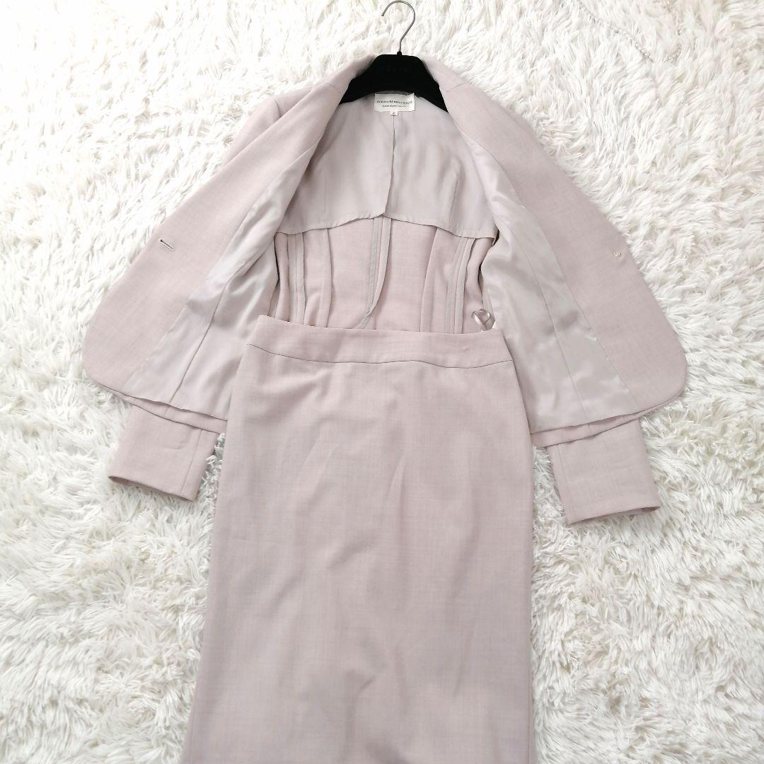 ません 良品 ピンクベージュ 大人可愛い 2 tv8nq-m15415322887 ストロベリーフィールズ スカートスーツ ❄らくらくメ