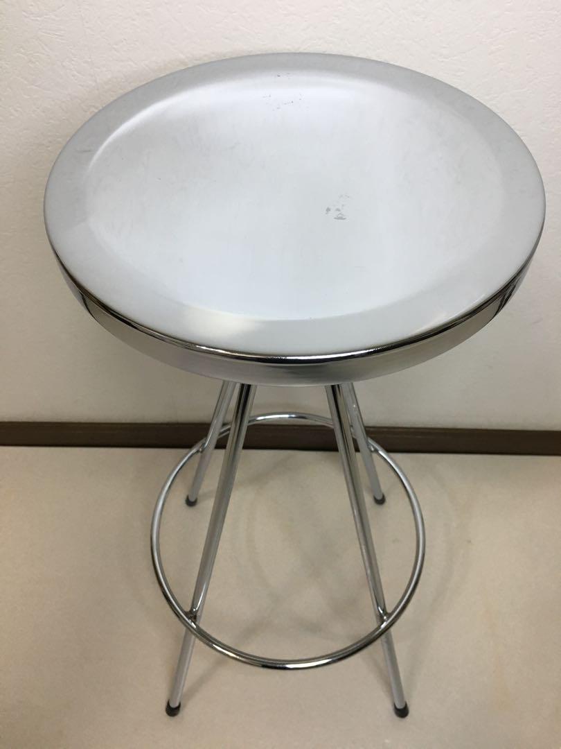 Iron hight stool Chrome　アイアン　ハイスツール　クロム