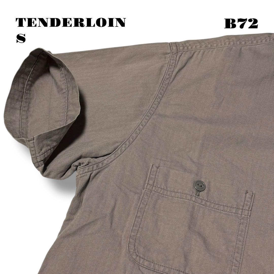 人気品！ TENDERLOIN 半袖 シャツ ワーク ワッペン グレー 灰色