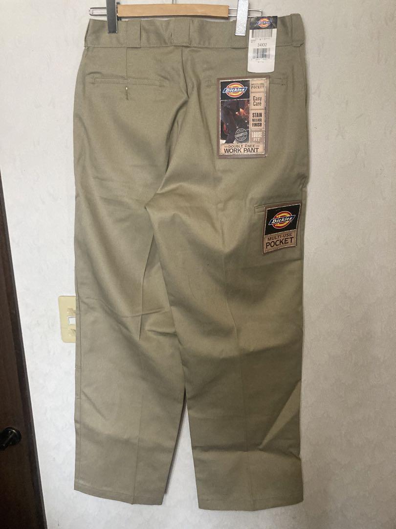 ディッキーズ ダブルニー 新品タグ付き W34L32 メキシコ製 カーキ